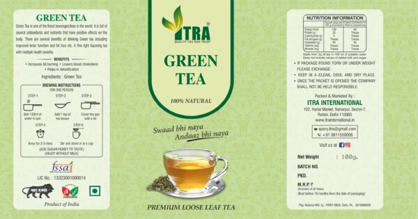Green-tea-packet Itra Green Tea